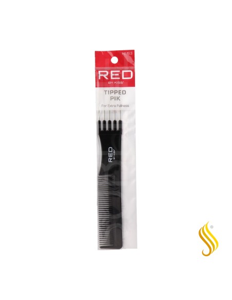 Red Kiss Tipped Pik Comb Peine